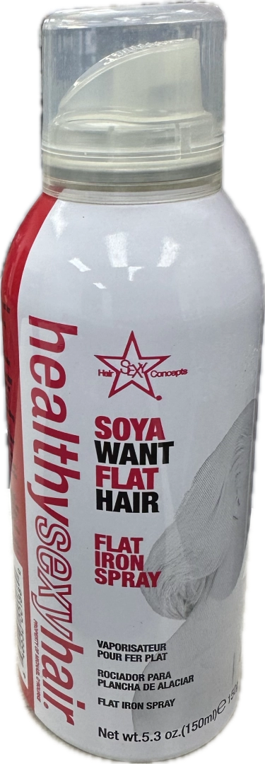 Sexy Hair Healthy Sexy Hair Soya Want Flat Hair Flat Iron Spray  image of 5.3 oz spray bottle