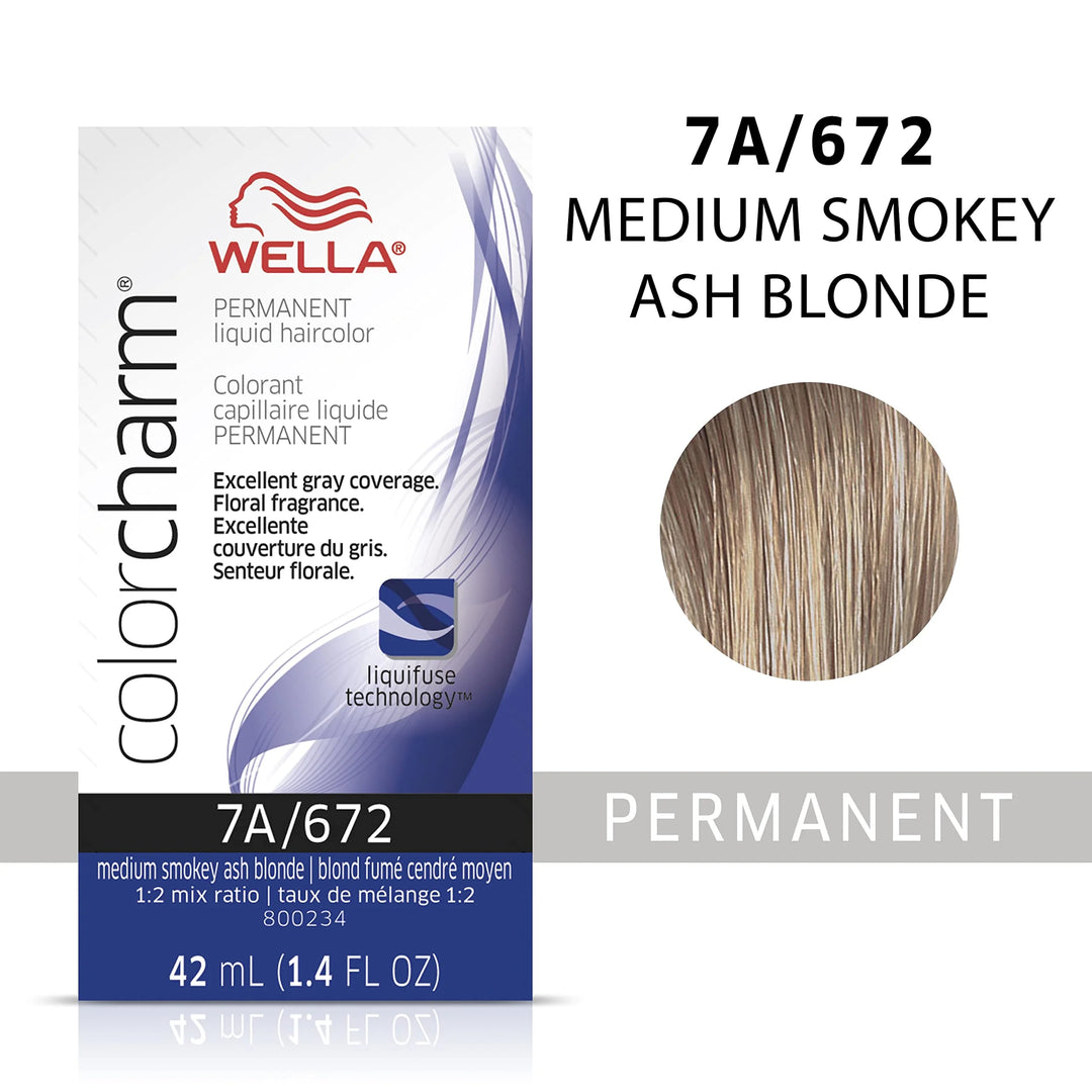 wella color char 7a/672 medium smokey ash blonde