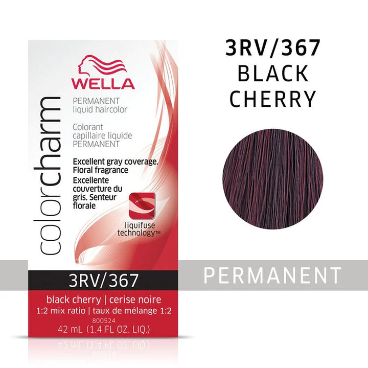 Wella Color Charm Permanent Liquid Haircolor 3rv/367 black cherry
