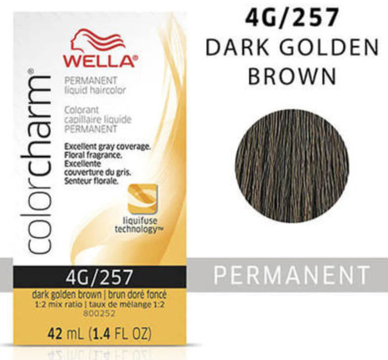 Wella Color Charm Permanent Liquid Haircolor 4g/257 dark golden brown