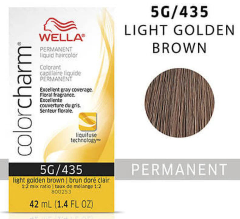 Wella Color Charm Permanent Liquid Haircolor 5g/435 light golden brown