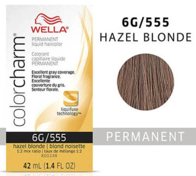 Wella Color Charm Permanent Liquid Haircolor 6g/555 hazel blonde