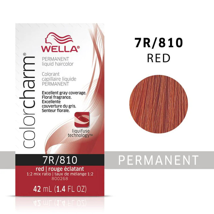 Wella Color Charm Permanent Liquid Haircolor 7r/810 red