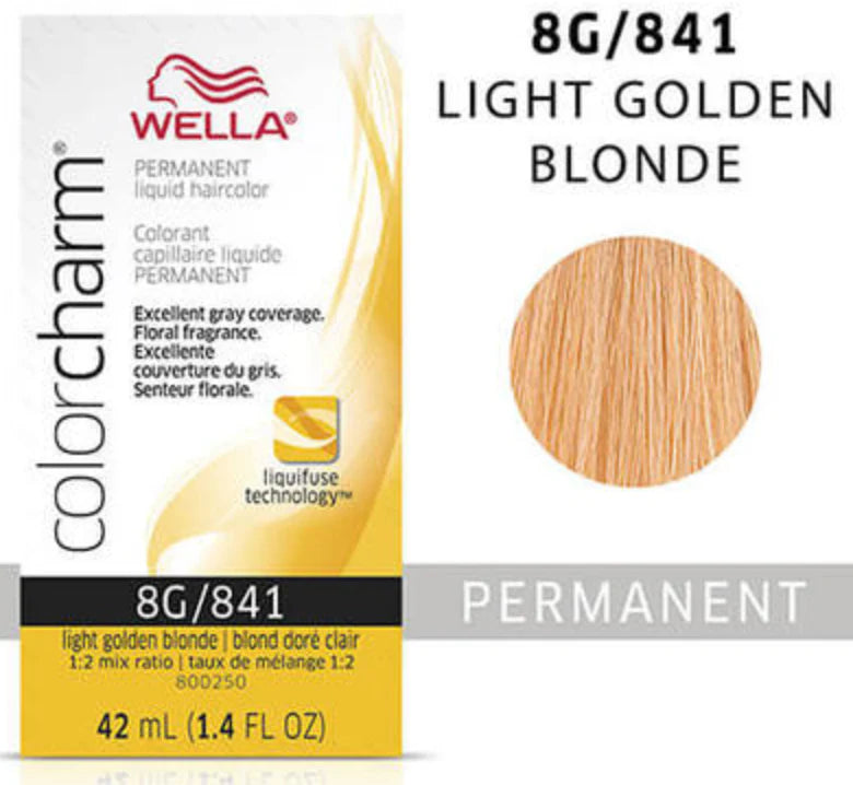 Wella Color Charm Permanent Liquid Haircolor 8g/841 light golden blonde