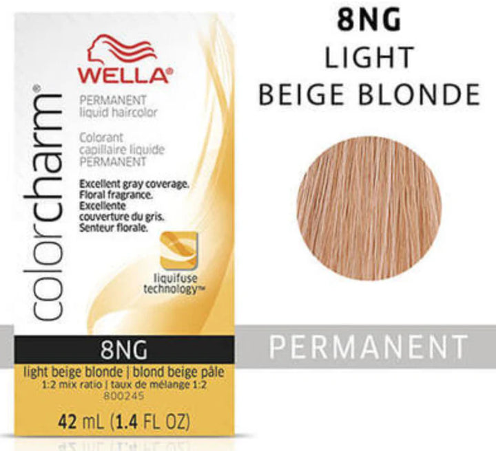 Wella Color Charm Permanent Liquid Haircolor 8ng light beige blonde