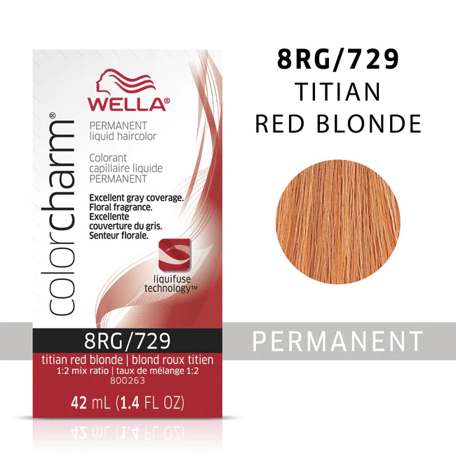 Wella Color Charm Permanent Liquid Haircolor 8rg/729 Titian red blonde