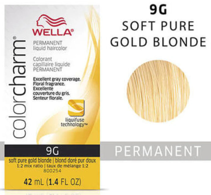 Wella Color Charm Permanent Liquid Haircolor 9g soft pure gold blonde
