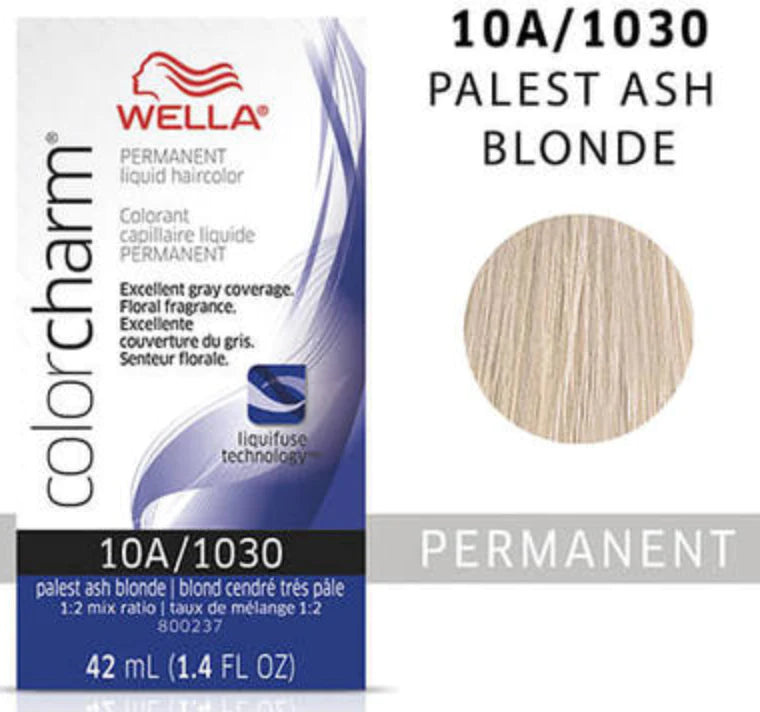 Wella Color Charm Permanent Liquid Haircolor 10a/1030 palest ash blonde
