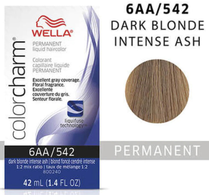 Wella Color Charm Permanent Liquid Haircolor 6aa/542 dark blonde intense ash
