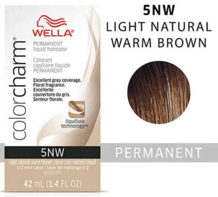 Wella Color Charm Permanent Liquid Haircolor 5nw light natural warm brown