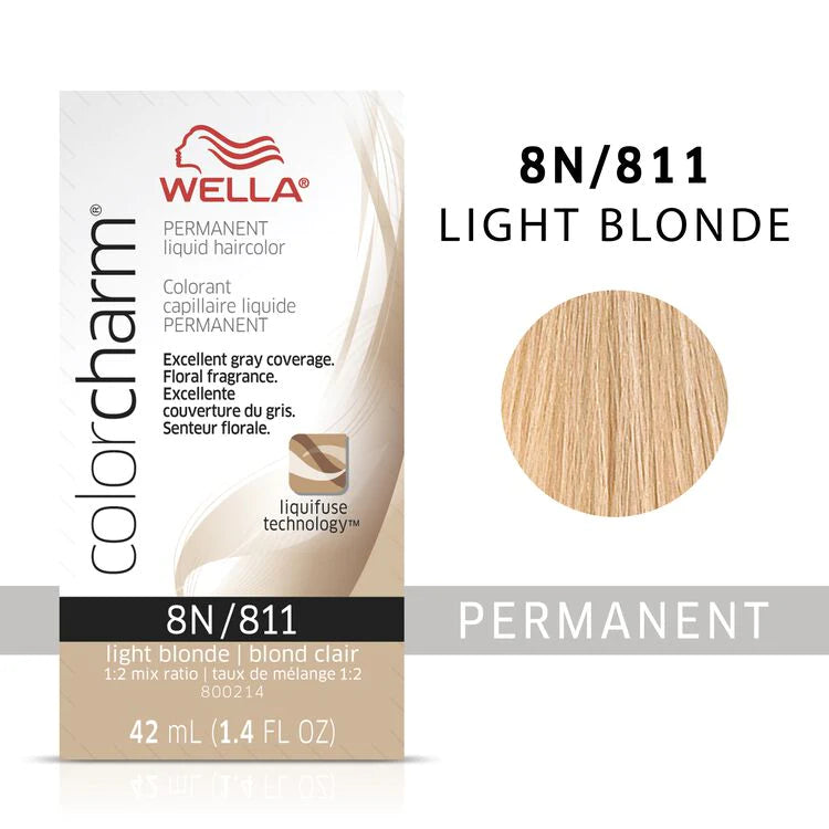 Wella Color Charm Permanent Liquid Haircolor 8n/811 light blonde
