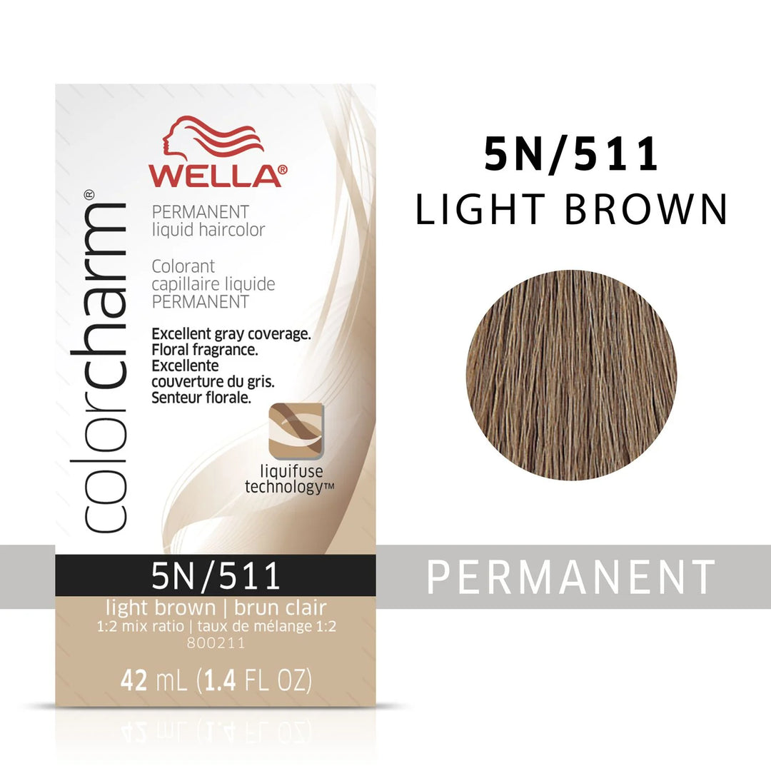 Wella Color Charm Permanent Liquid Haircolor 5n/511 light brown