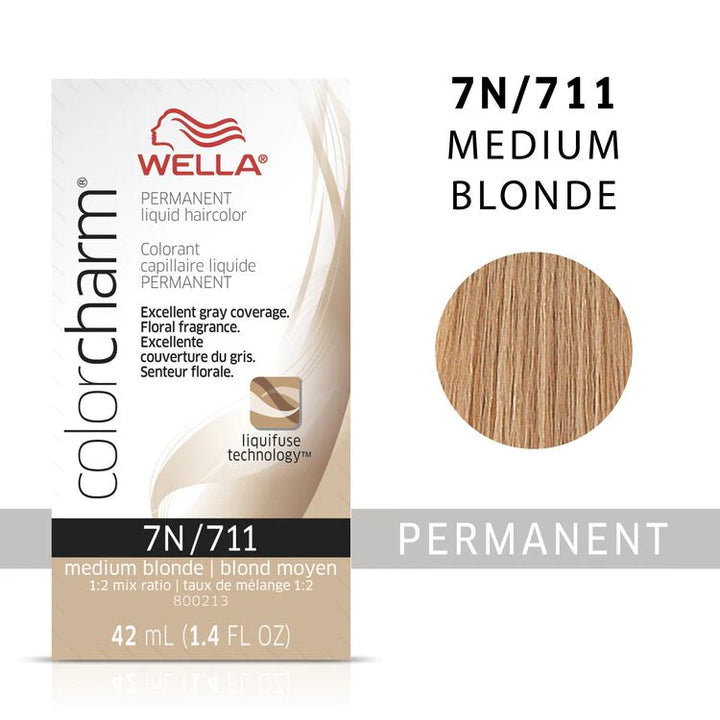 Wella Color Charm Permanent Liquid Haircolor 7n/711 medium blonde