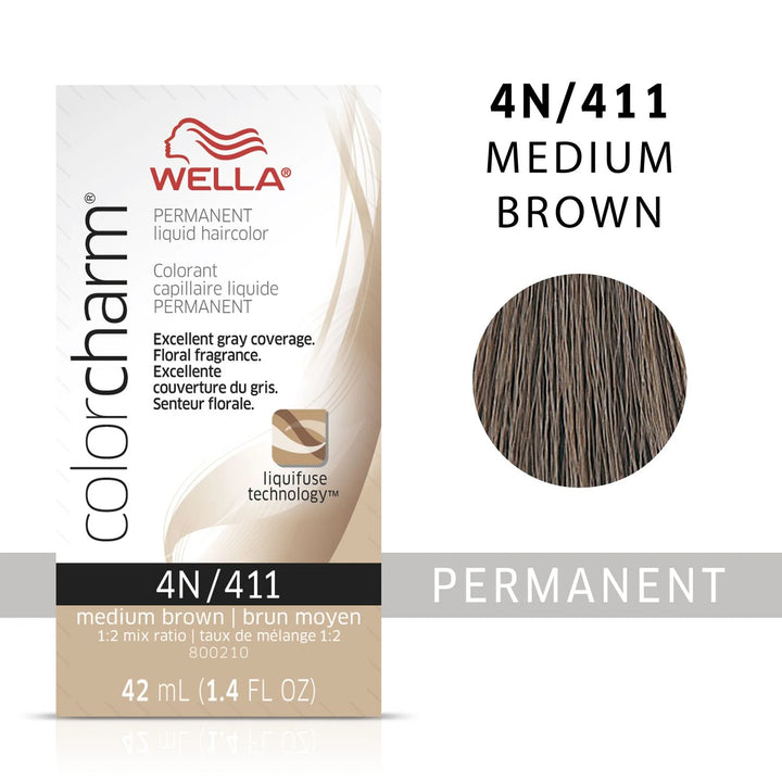 Wella Color Charm Permanent Liquid Haircolor 4n/411 medium brown