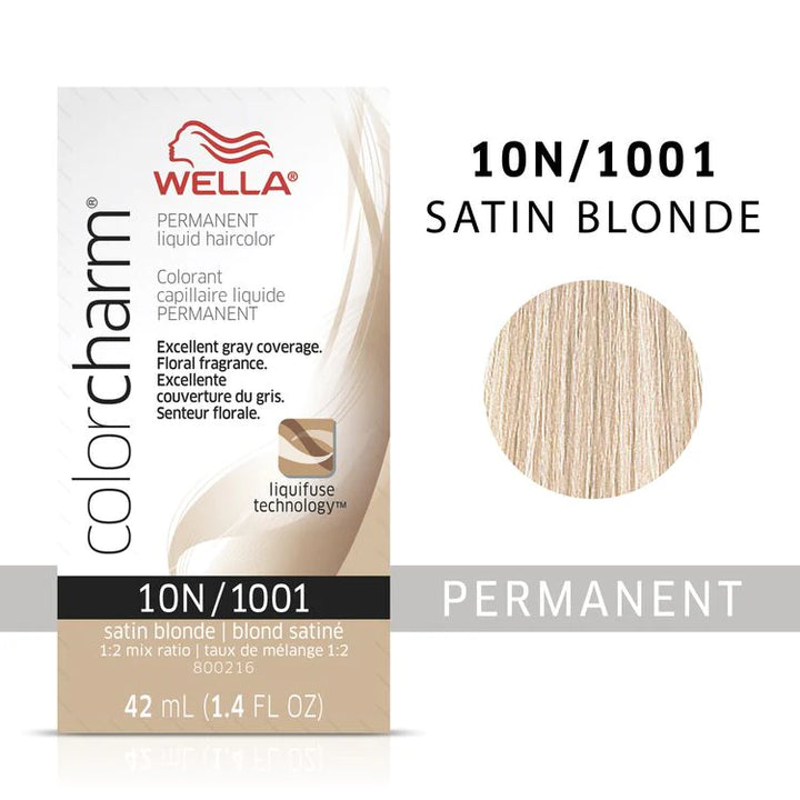 Wella Color Charm Permanent Liquid Haircolor 10n/1001 satin blonde