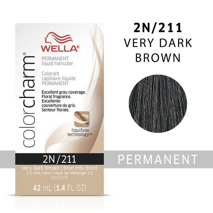 Wella Color Charm Permanent Liquid Haircolor 2n/211 very dark brown