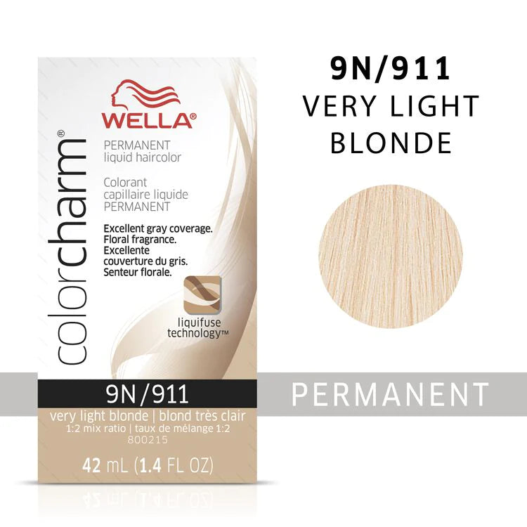 Wella Color Charm Permanent Liquid Haircolor 9n/911 very light blonde