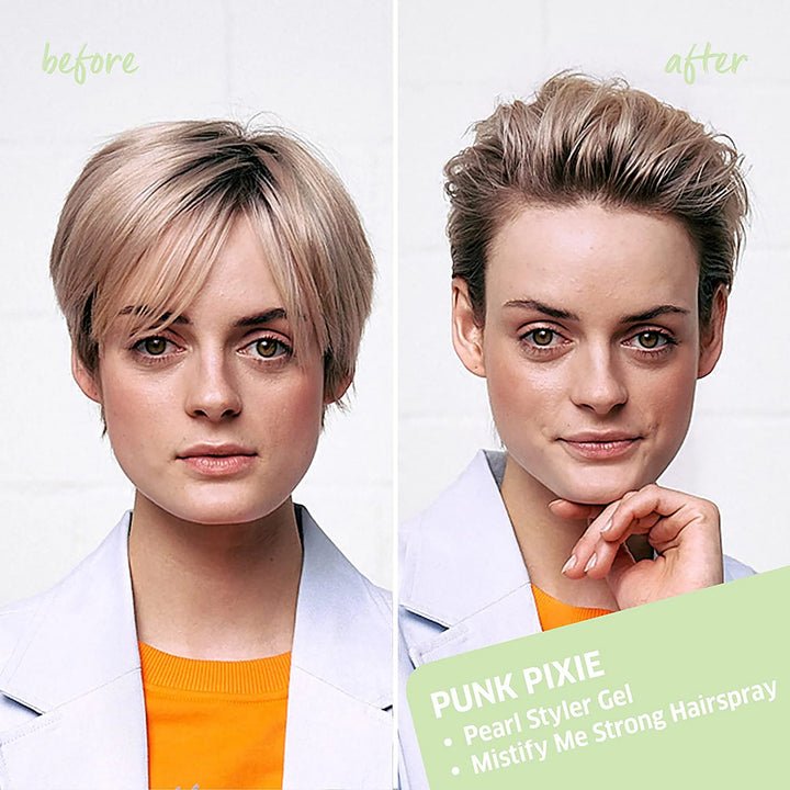 Wella EIMI Pearl Styler Styling Gel model before and after use