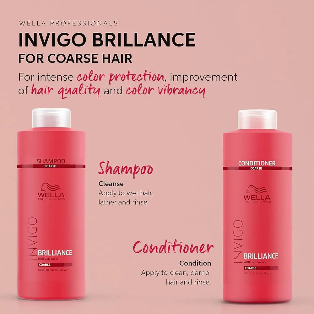 Wella Invigo Brilliance Coarse Hair Shampoo and Conditioner Duo product features and benefits