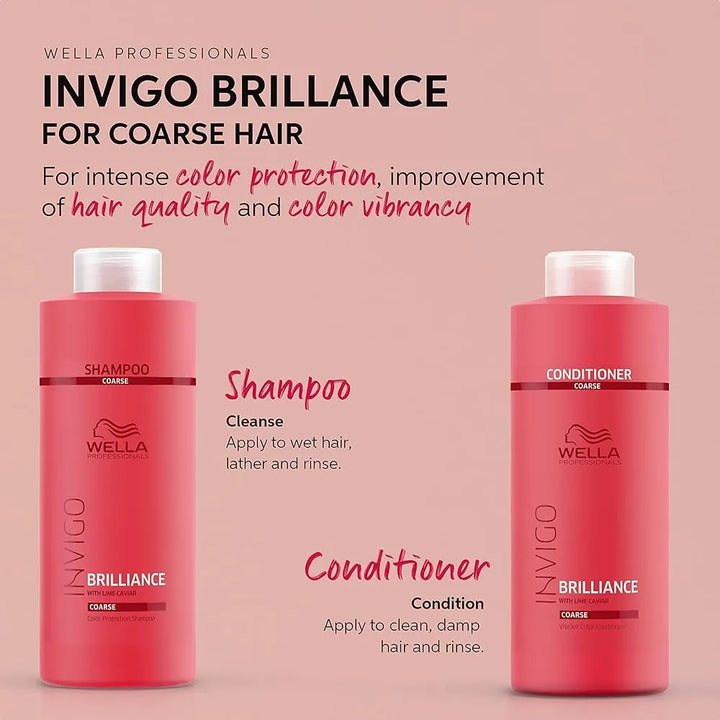 Wella Invigo Brilliance Coarse Hair Shampoo and Conditioner Duo product features and benefits