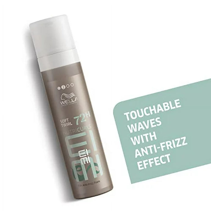 Wella EIMI Nutricurls Soft Twirl 72H Anti-Frizz Foam features and benefits