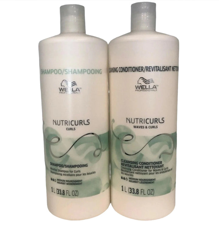 Wella Nutricurls Shampoo and Conditioner 33.8 oz bottles