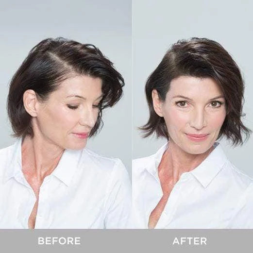 Toppik XFusion Keratin Hair Fibers image of female model before and after